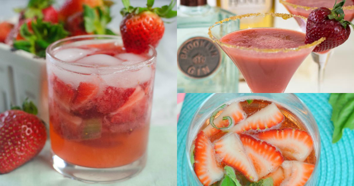 cocktails made with strawberries