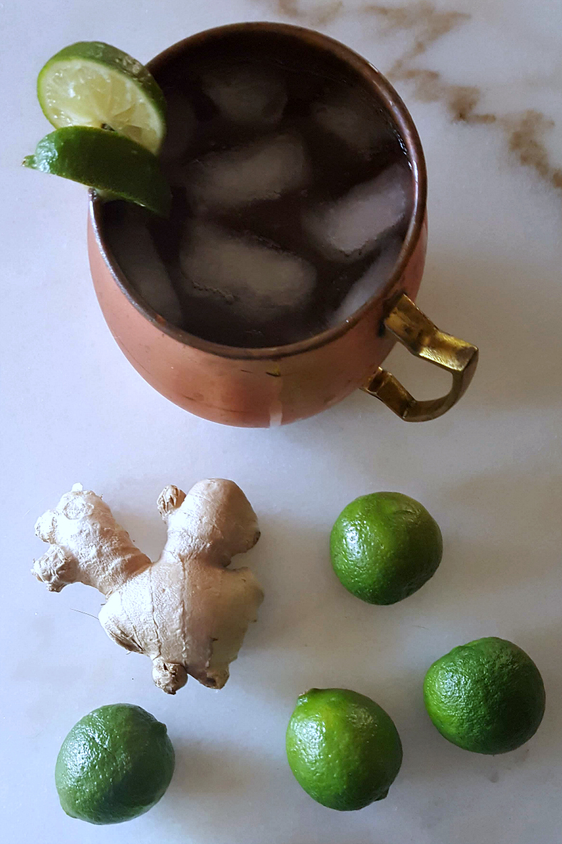 Bourbon Mule Recipe with Ginger and Lime - Similar to a Moscow Mule cocktail