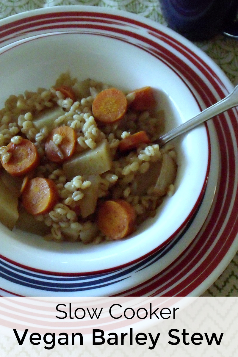 Slow Cooker Vegan Barley Stew Recipe - Mama Likes To Cook