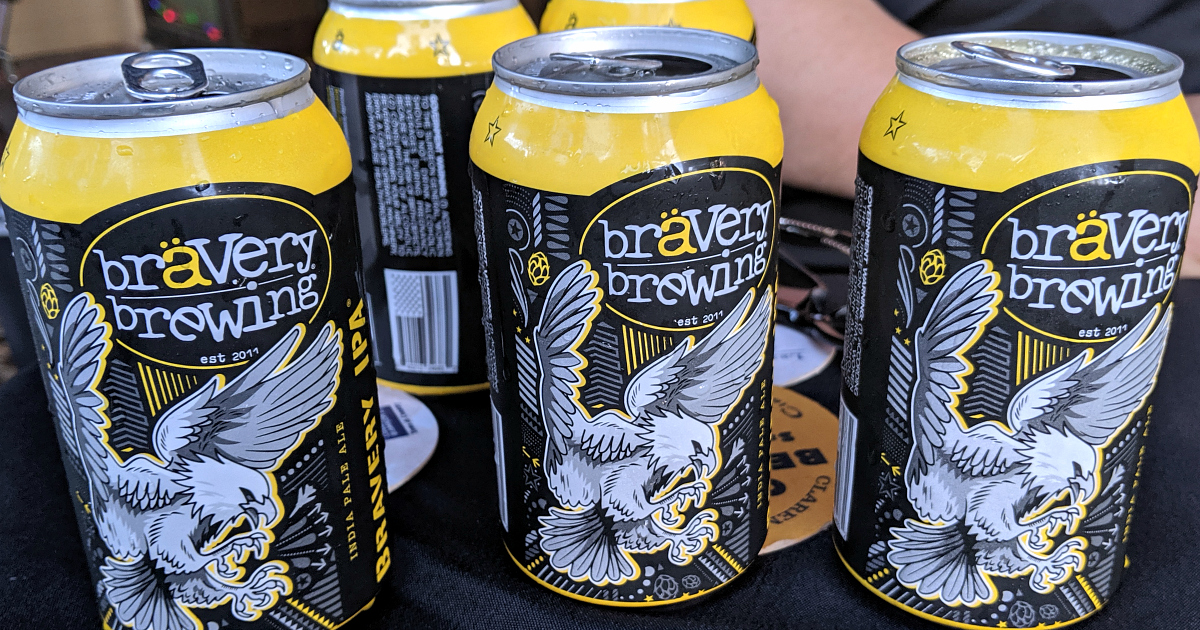 cans of bravery brewing ipa