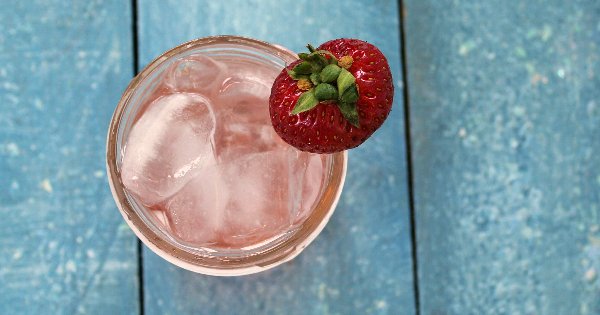 overhead mason jar homemade strawberry soda