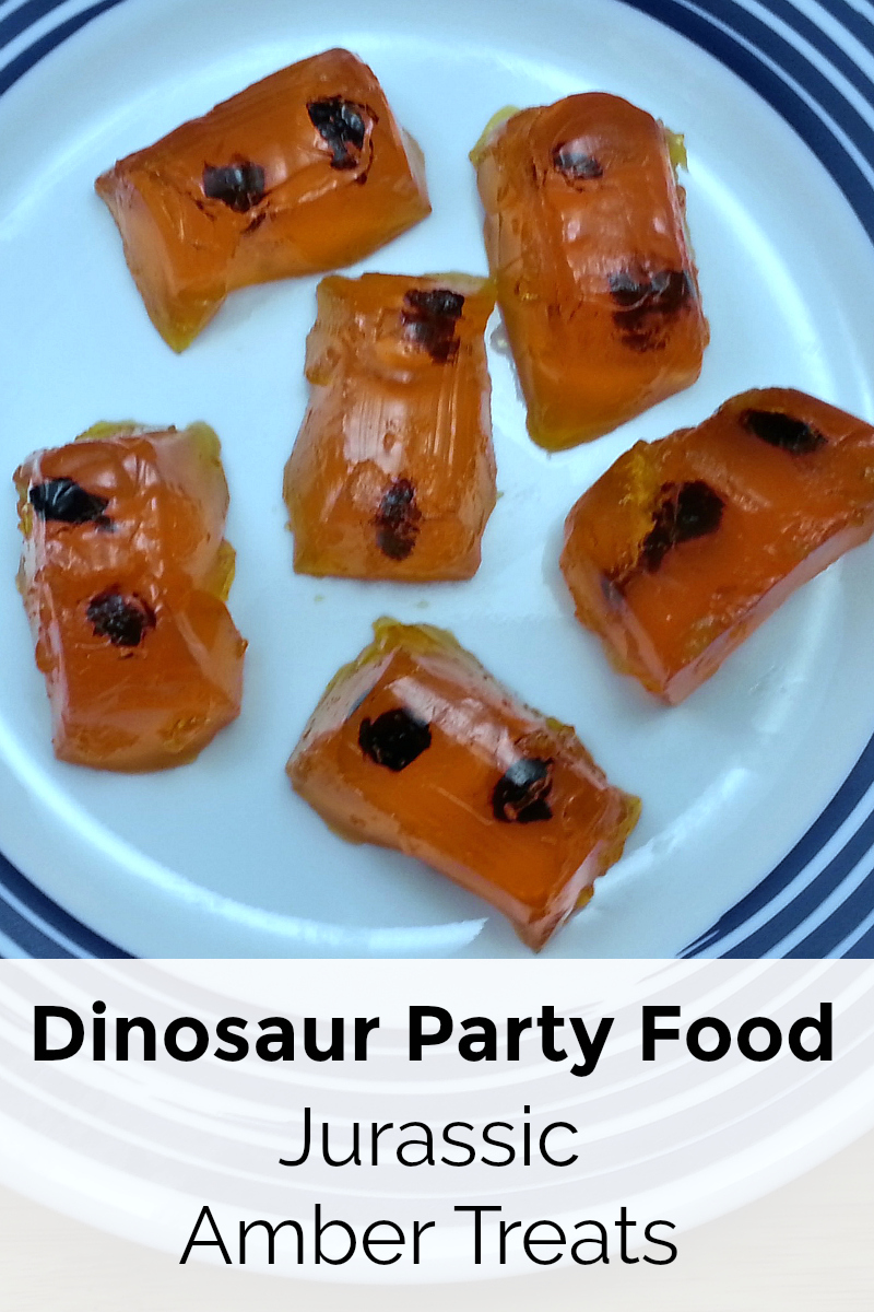 Dinosaur Party Food: Dino DNA Jurassic Amber Treats