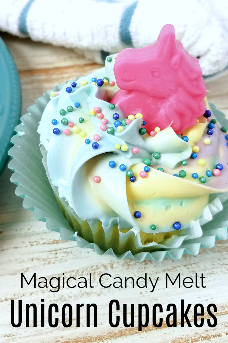 pin magical candy melt unicorn cupcake