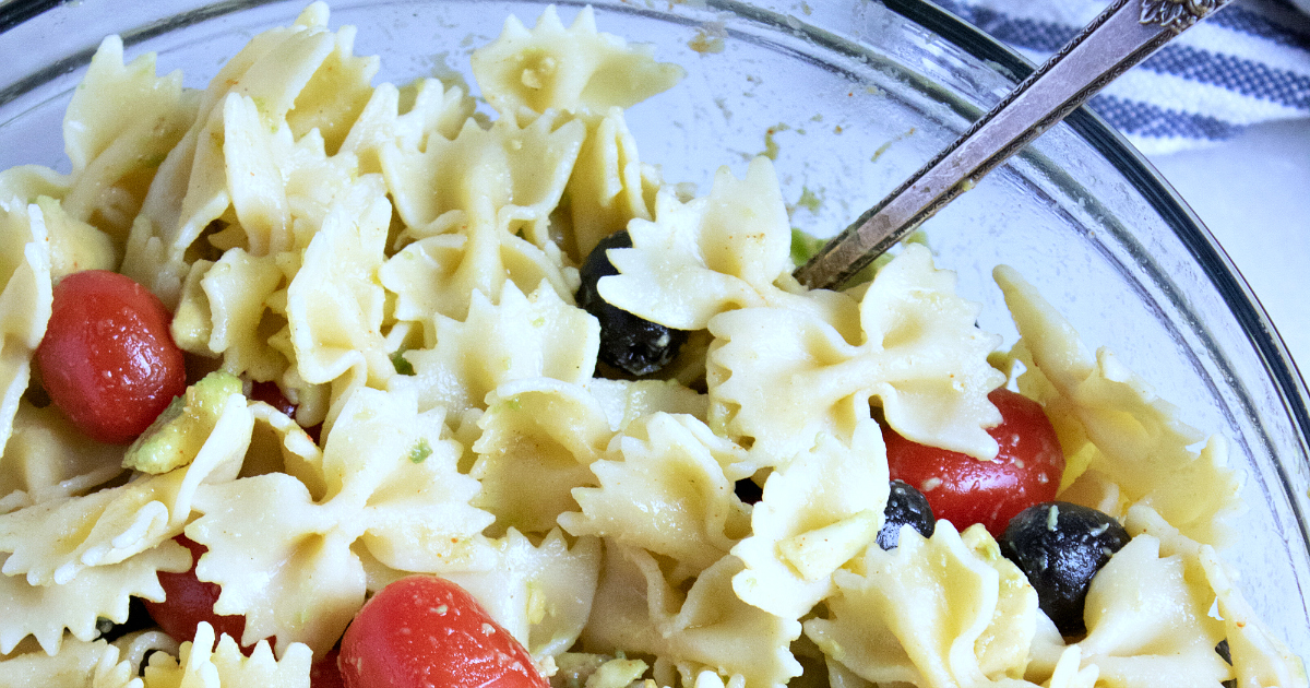 feature bow tie pasta salad