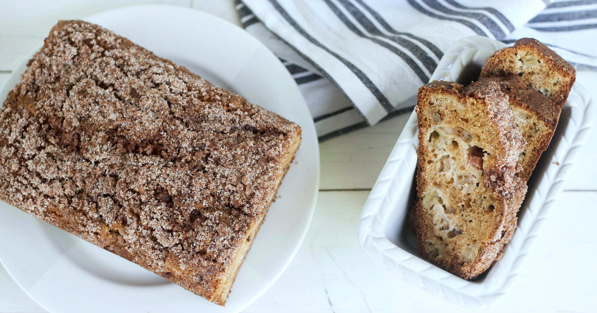 feature cinnamon streusel rhubarb bread