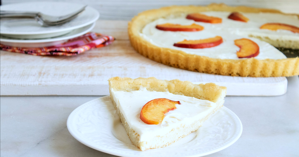 feature easy peach cookie crust tart