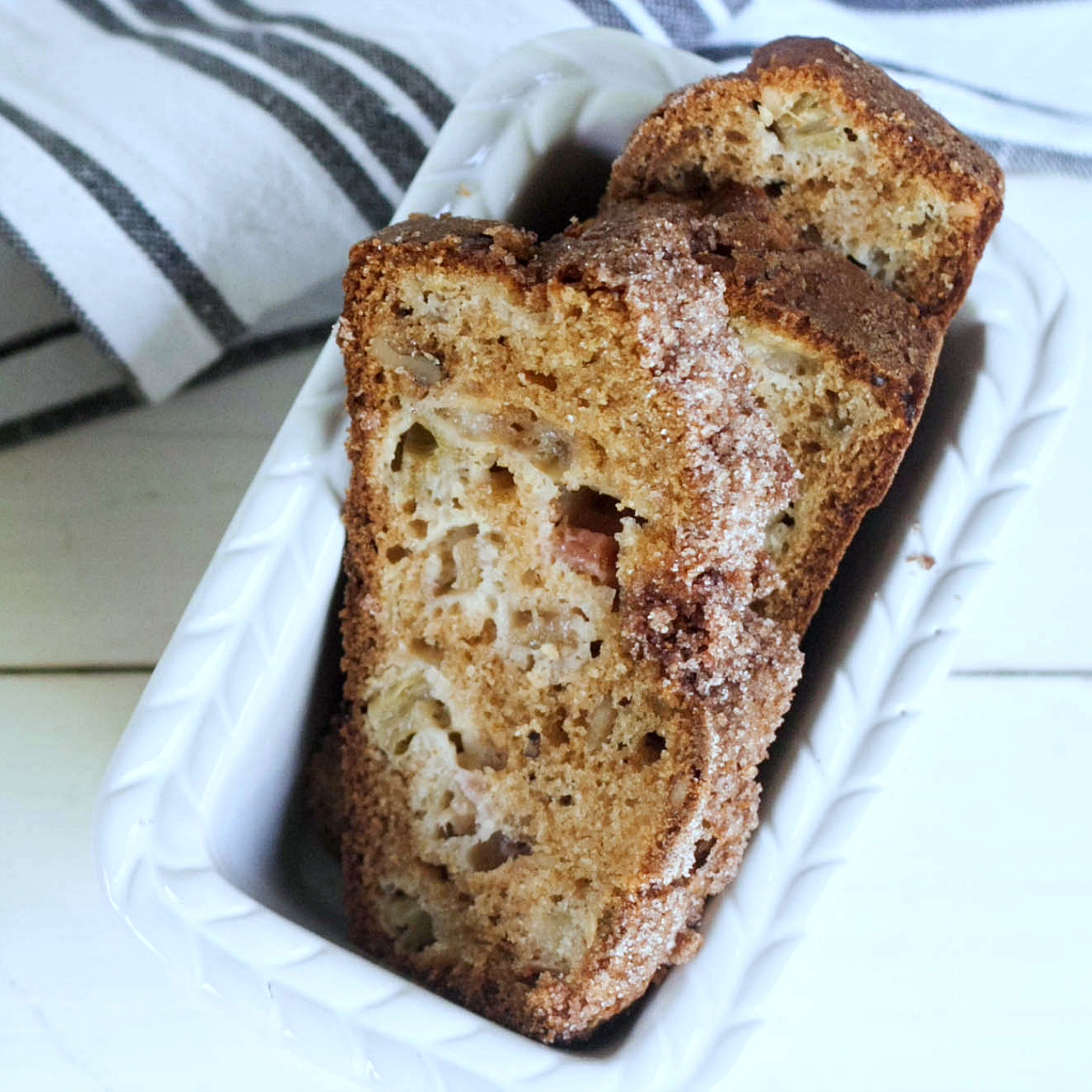 insta rhubarb streusel bread