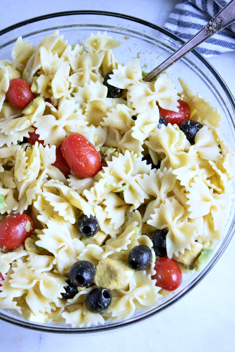 Avocado Bow Tie Pasta Salad Recipe - Mama Likes To Cook