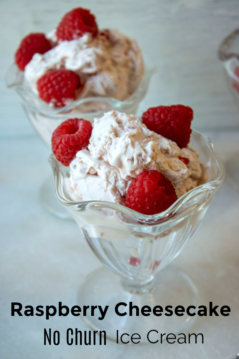No Churn Raspberry Cheesecake Ice Cream Recipe