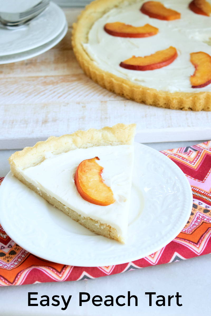 Peach Cookie Crust Tart Recipe - Easy Summer Dessert