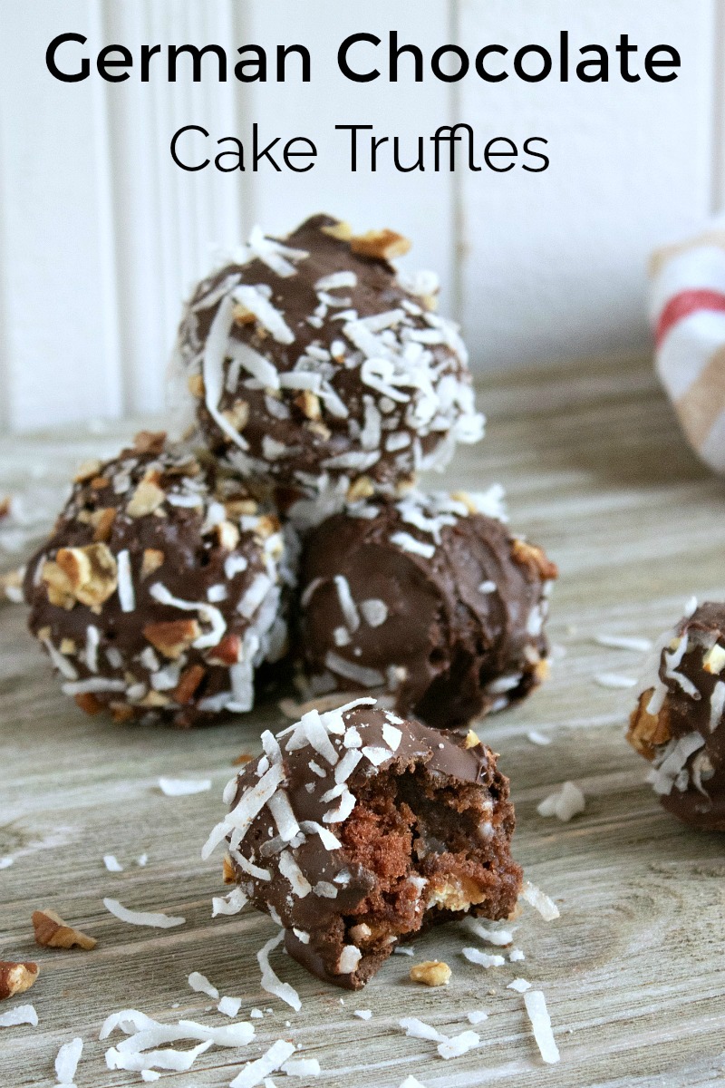 German Chocolate Truffles - Cookie Dough and Oven Mitt