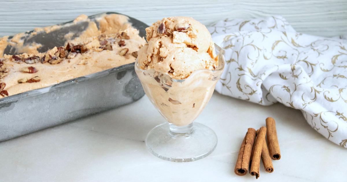 easy no churn pumpkin pecan ice cream