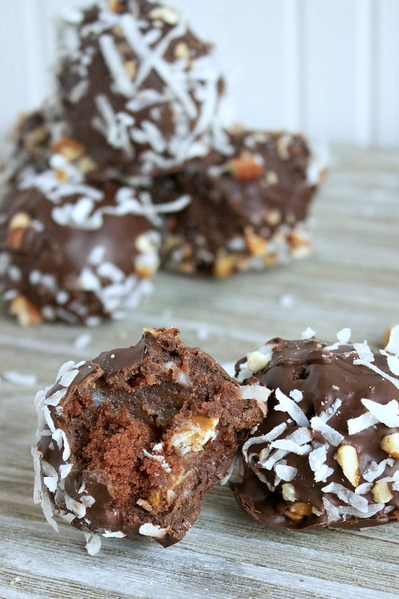 German Chocolate Cake Truffles Recipe #truffles