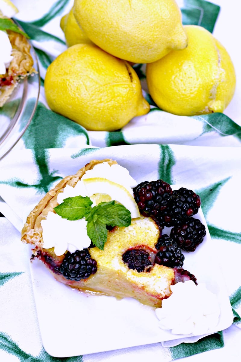 Southern Blackberry Lemon Chess Pie Recipe #recipe #pie #pierecipe #lemon #lemonpie #chesspie #blackberry Blackberrypie #southernpie #southernchesspie #southernrecipe