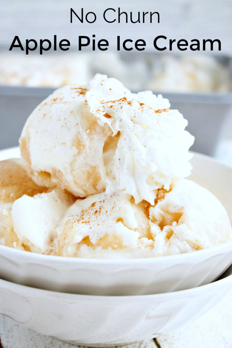 No Churn Apple Pie Ice Cream Recipe - Mama Likes To Cook