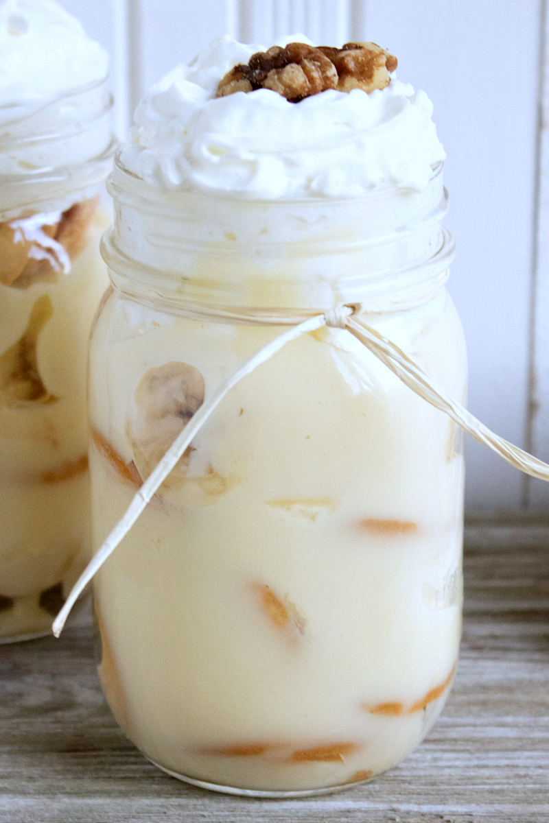 pin homemade mason jar banana pudding