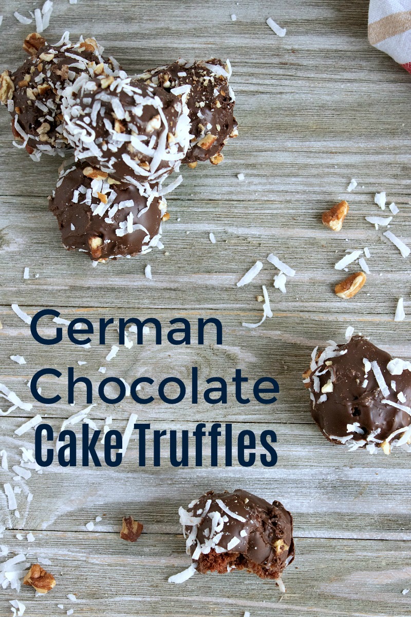 German Chocolate Cake Truffles Recipe #truffles