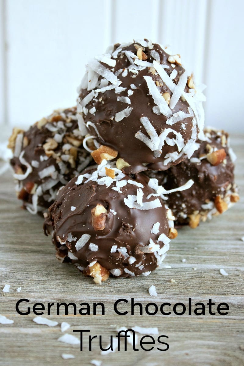 German Chocolate Cake Truffles Recipe #truffles