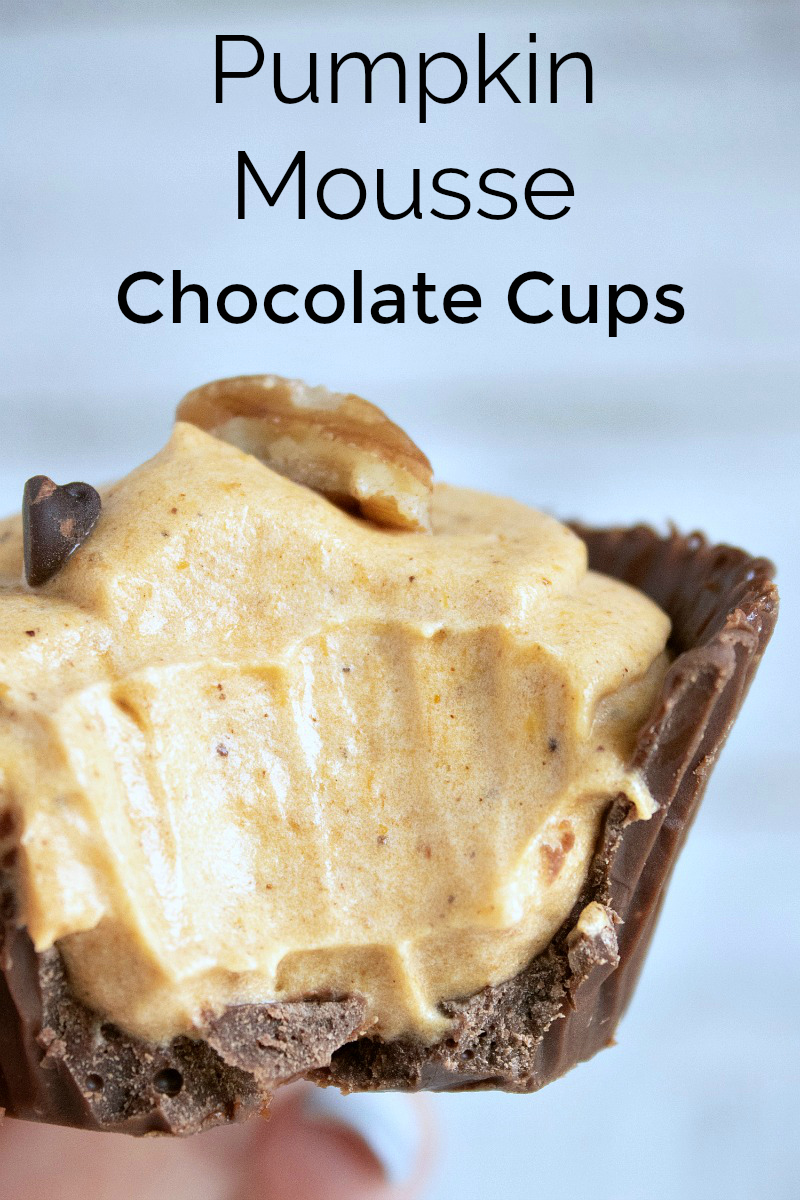 pin pumpkin mousse chocolate cups