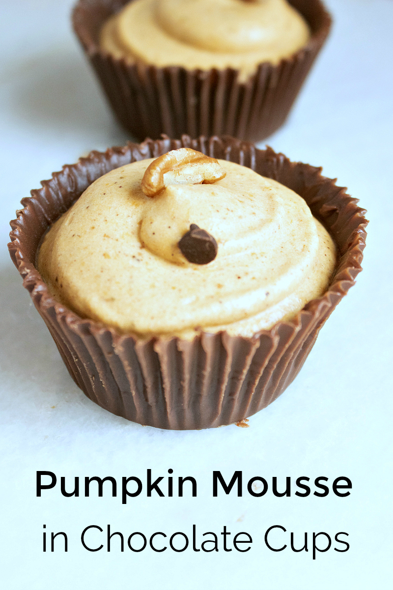 Pumpkin Mousse Filled Chocolate Cups Recipe