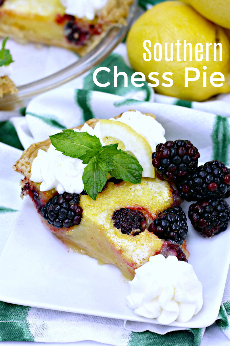 Southern Blackberry Lemon Chess Pie Recipe #recipe #pie #pierecipe #lemon #lemonpie #chesspie #blackberry Blackberrypie #southernpie #southernchesspie #southernrecipe