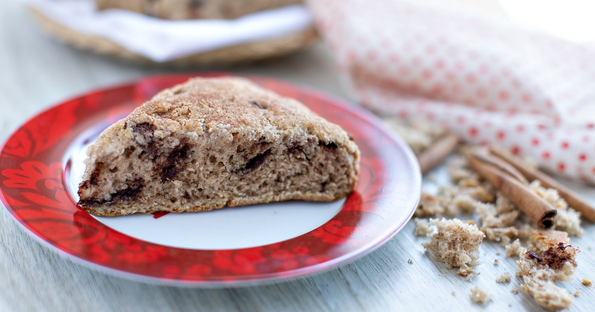 side view cast iron cinnamon scones