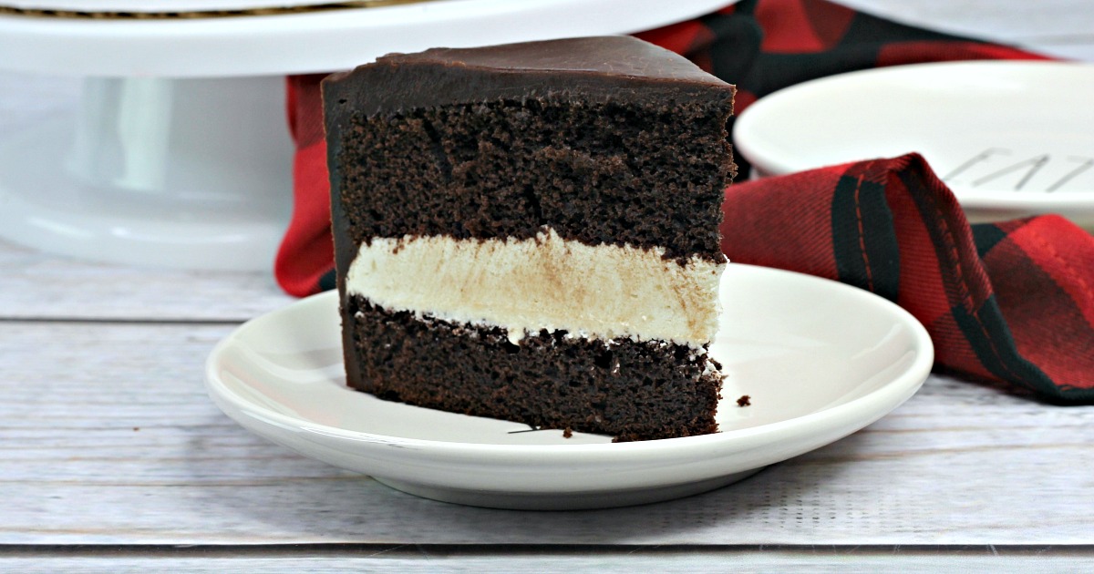 slice of hostess ding dong cake