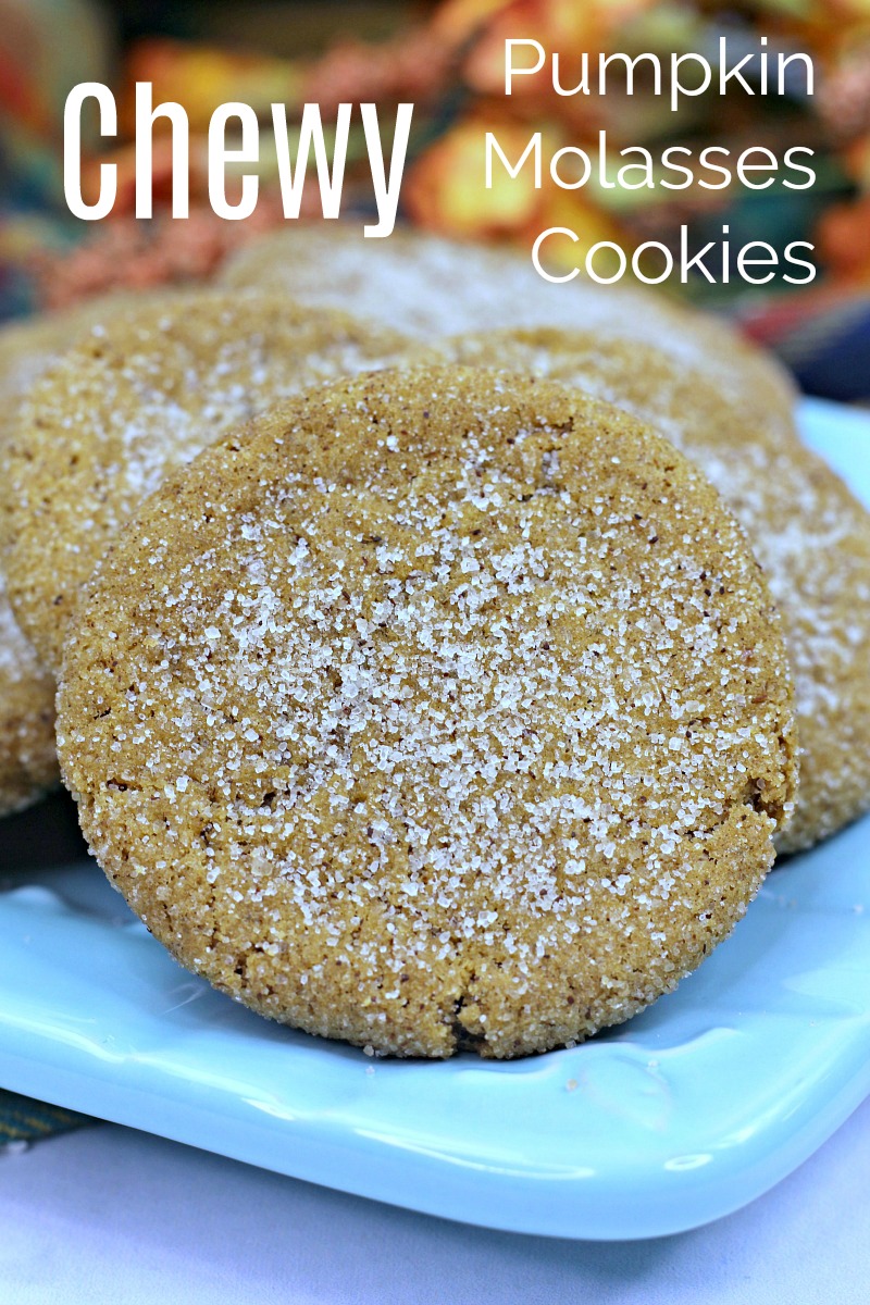 Chewy Pumpkin Molasses Cookies Recipe #recipe #cookies #pumpkin #PumpkinCookies #PumpkinSpice #Molasses