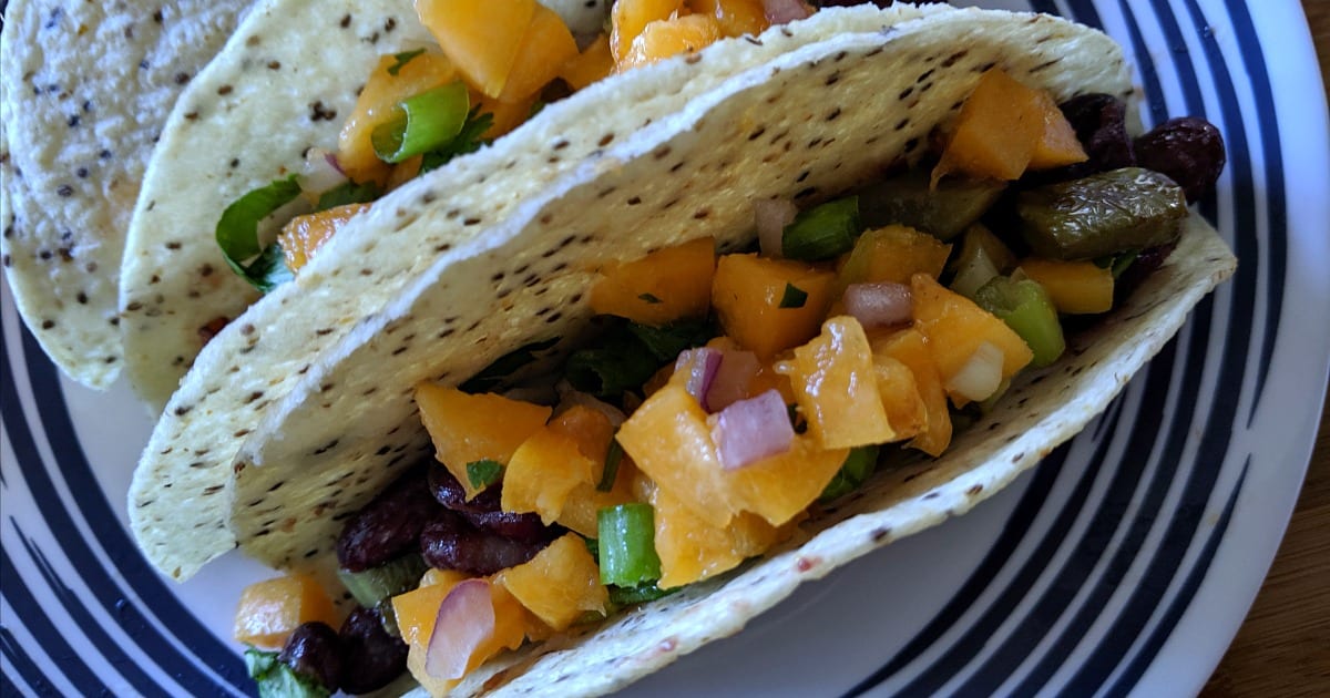 cactus taco apricot salsa