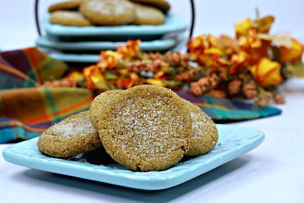 fall pumpkin cookies on plate