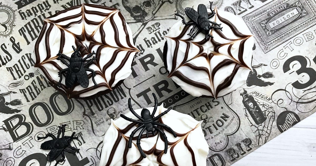 feature spider web cupcakes