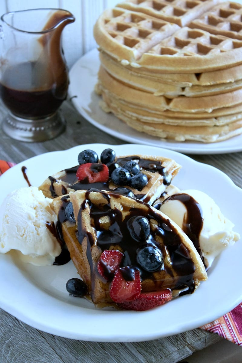 Homemade Belgian Waffle Sundae Recipe - Mama Likes To Cook