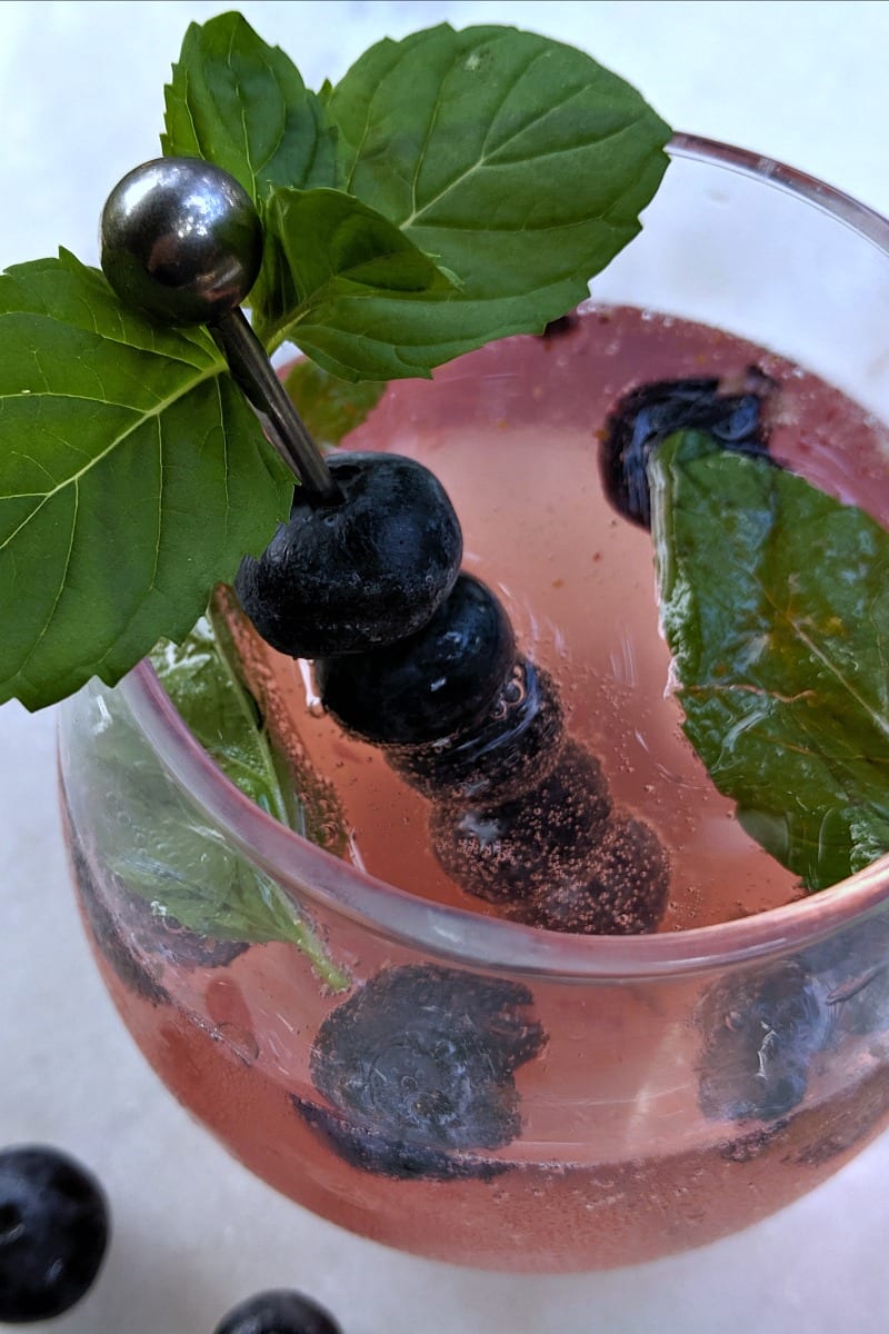 Bourbon Blueberry Mint Tonic Cocktail Recipe