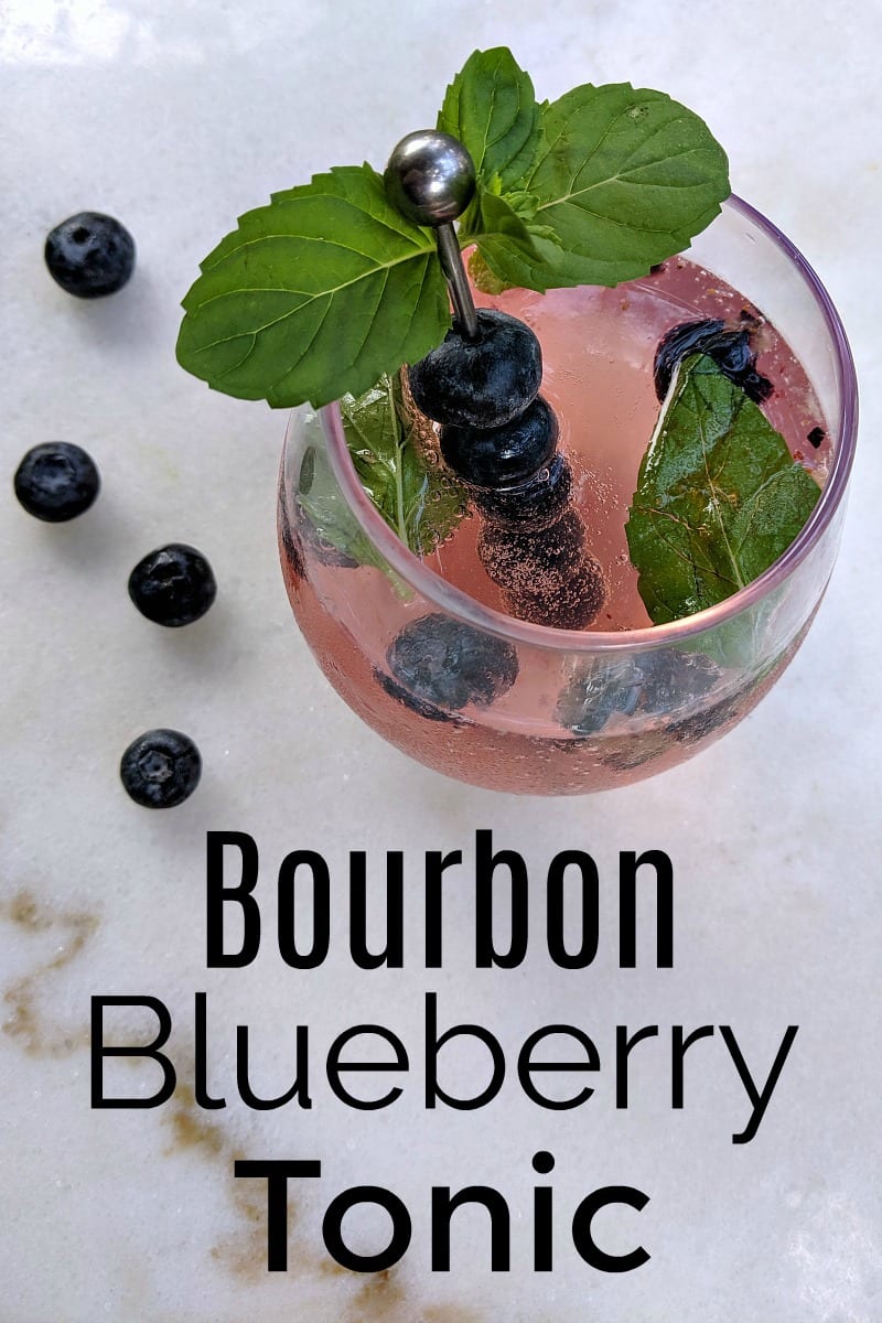 Bourbon Blueberry Mint Tonic Cocktail Recipe