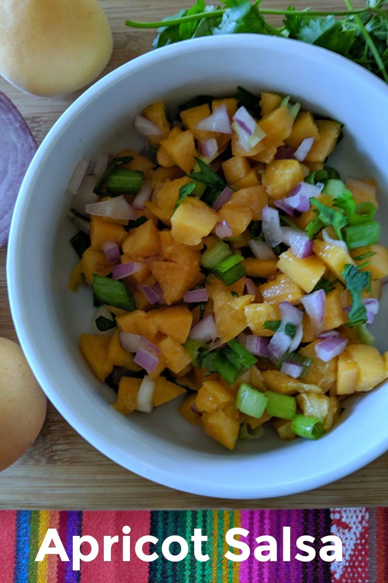 Yummy Fresh Apricot Salsa Recipe #Salsa #FruitSalsa #Apricot #Apricots #ApricotSalsa #Recipe #Vegan #Vegetarian #TacoTuesday