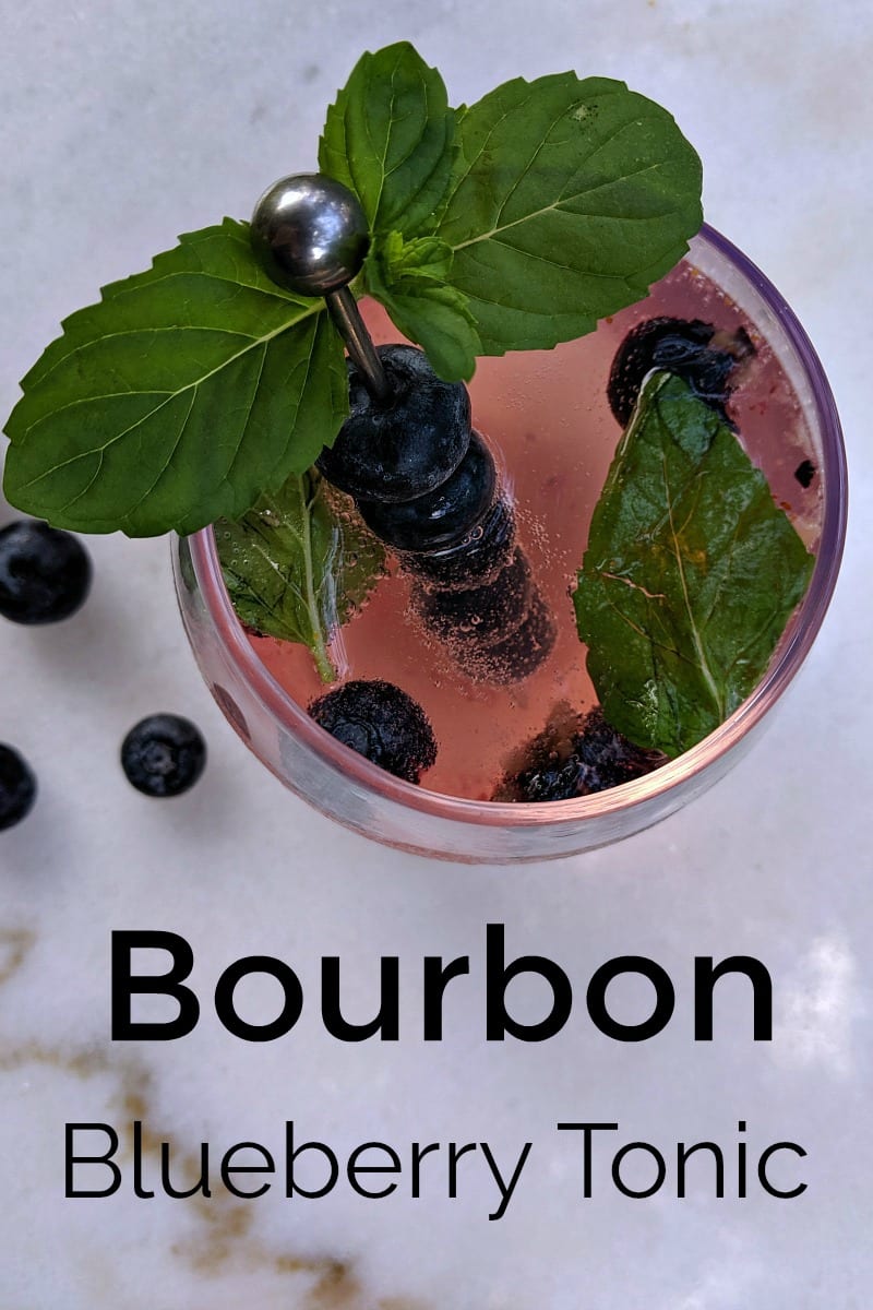 Bourbon Blueberry Mint Tonic Cocktail Recipe