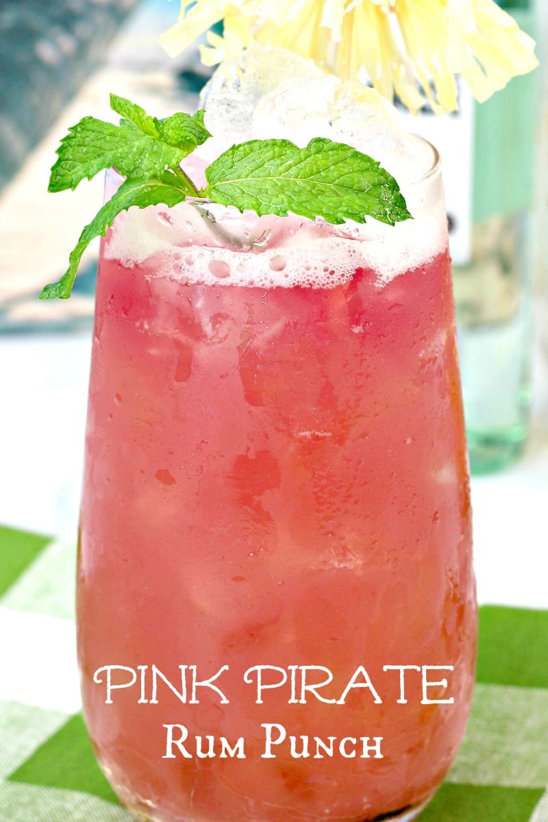 Pink Pirate Rum Punch Recipe - Mama Likes To Cook