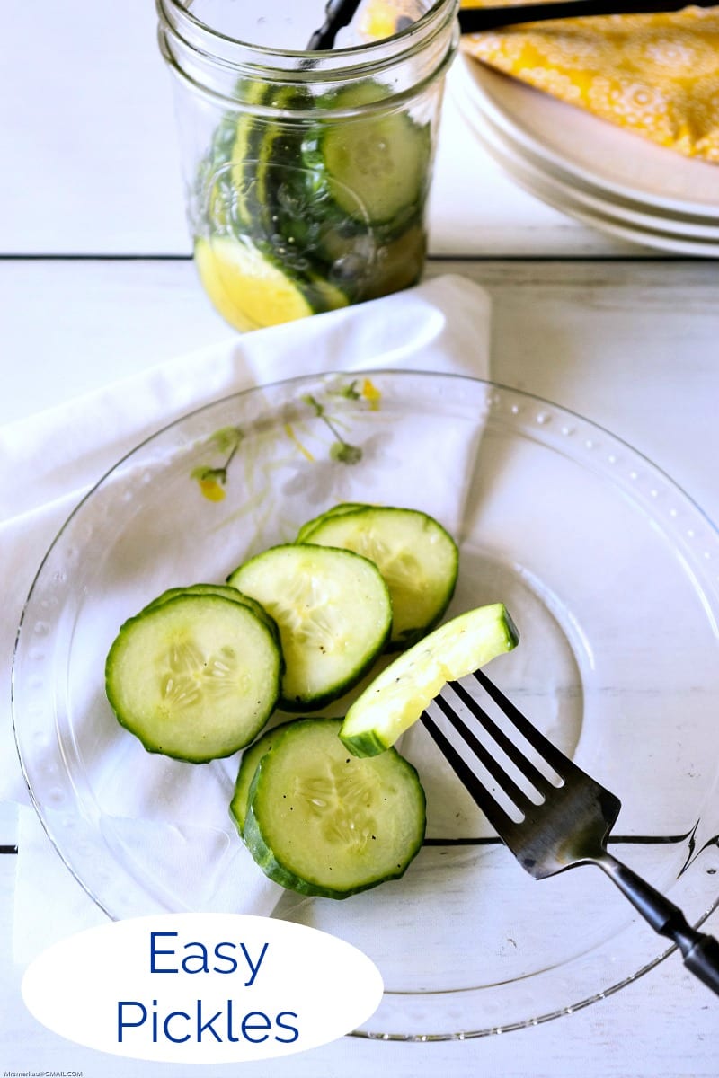 Cider Vinegar Refrigerator Pickles Recipe #Recipe #Pickles #RefrigeratorPickles #QuickPickles