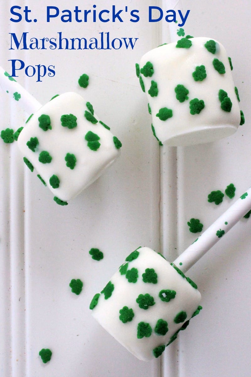 St. Patrick's Day Irish Marshmallow Pops Recipe #MarshmallowPops #MarshmallowPop #StPatricksDay #StPatricksDayParty #PartyFood #IrishPartyFood