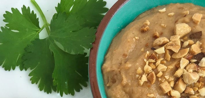 cilantro and peanut sauce