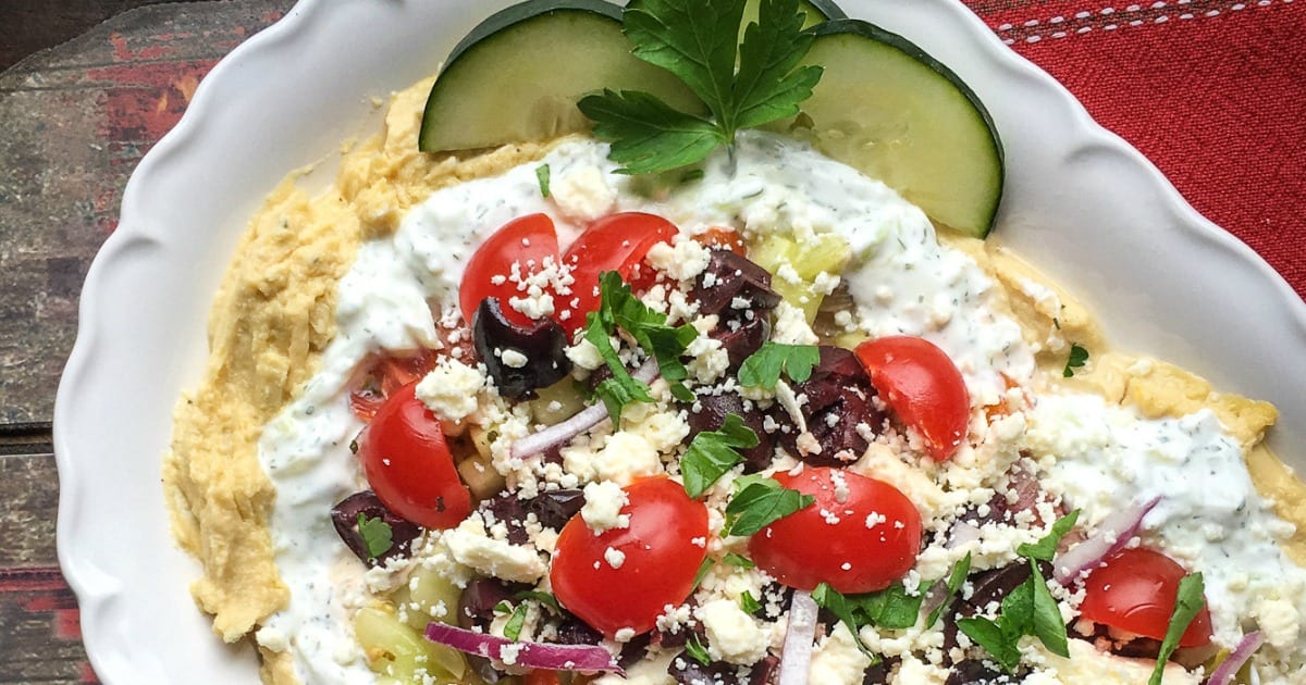 party platter greek layered dip