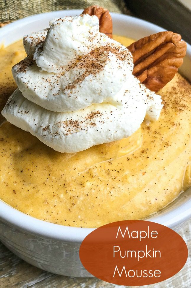 Maple Pumpkin Mousse Recipe #Mousse #GlutenFree #GlutenFreeDessert #NoBakeDessert