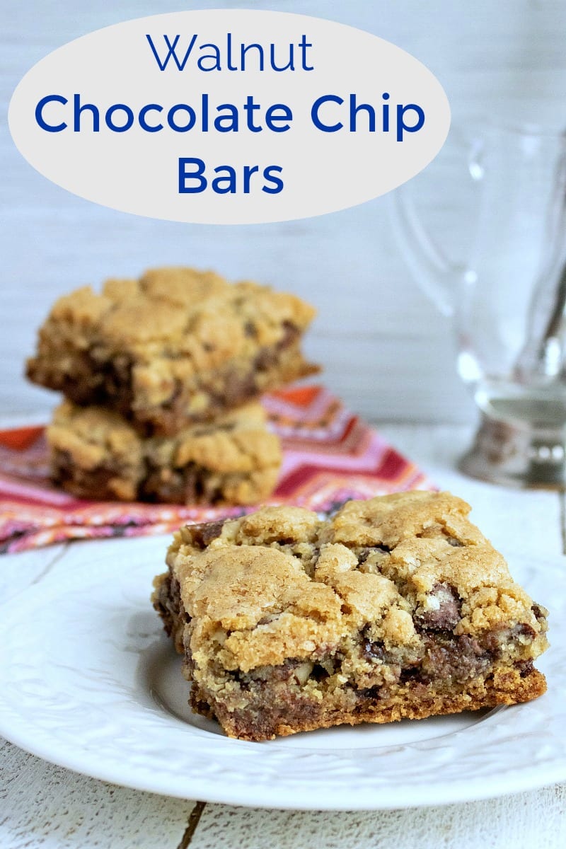 pin cookie bars with chocolate and nuts