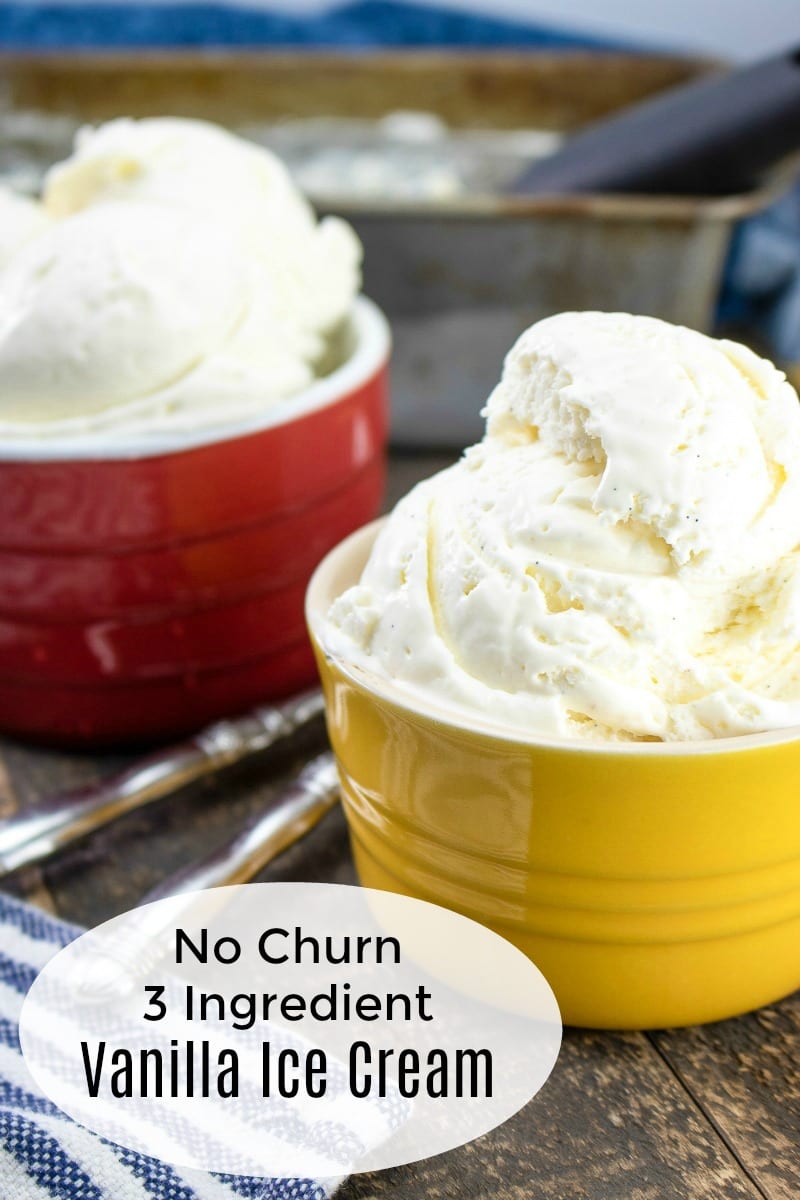 Easy 3 Ingredient No Churn Vanilla Ice Cream Recipe #NoChurnIceCream #NoChurn #IceCream #HomemadeIceCream #VanillaIceCream