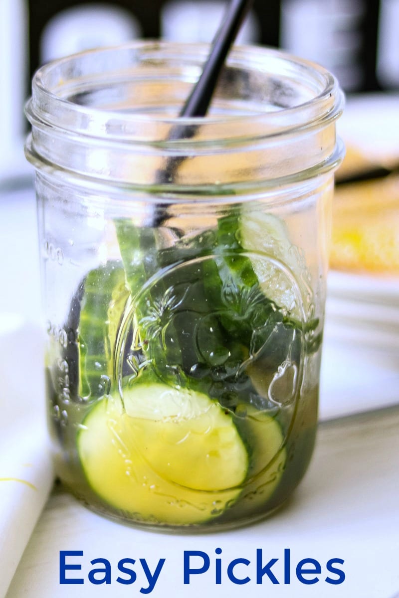 pin jar of refrigerator pickles
