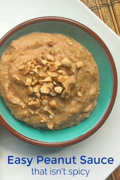 Easy Not Spicy Mild Peanut Sauce Recipe #PeanutSauce #MildPeanutSauce #SauceRecipes #DippingSauce 