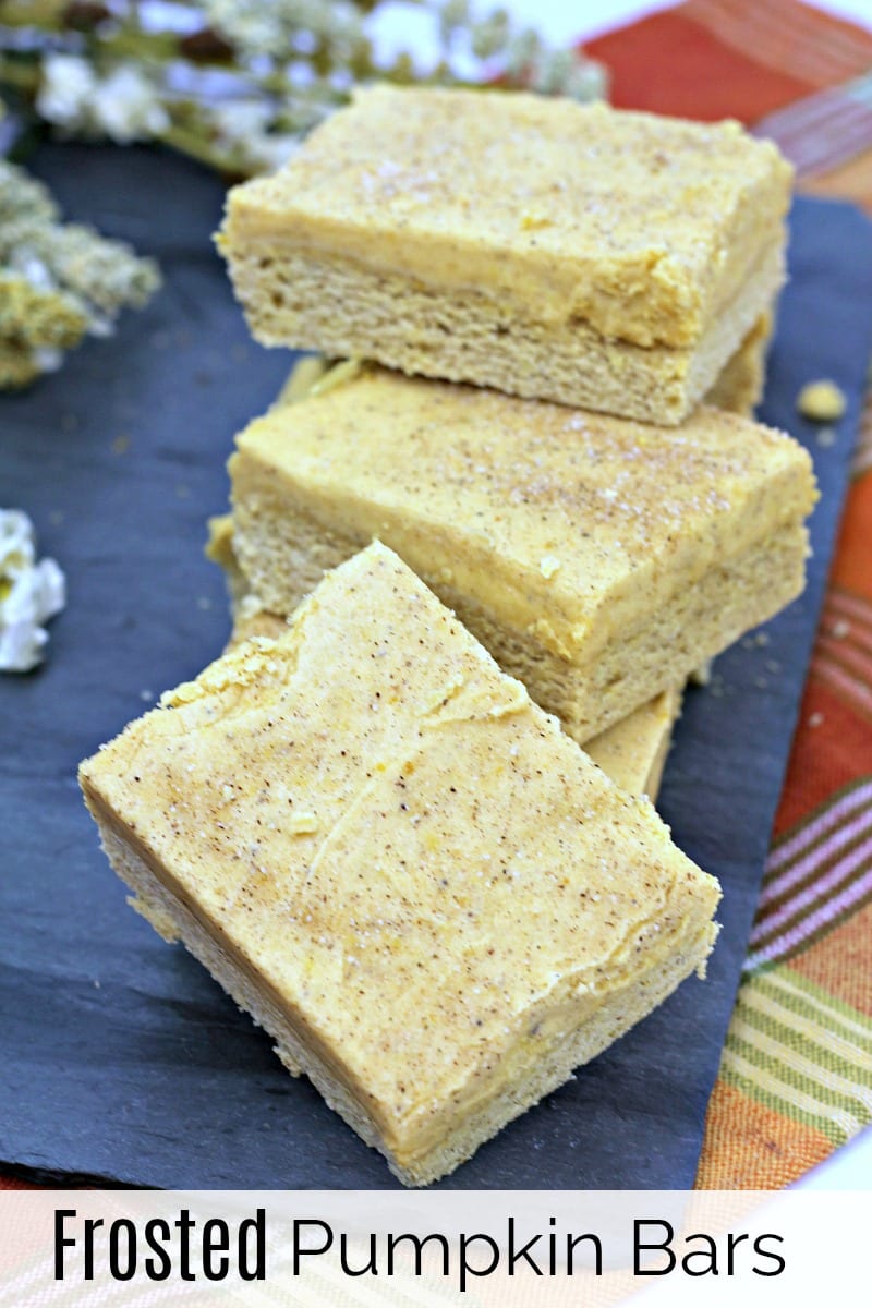 Cinnamon Frosted Pumpkin Bars Recipe #Pumpkin #PumpkinBar #PumpkinBars #PumpkinSpice