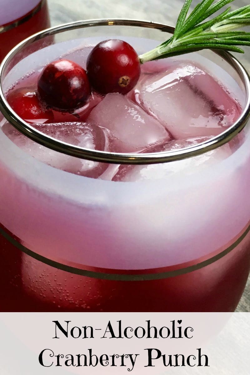 text pin close up cranberry punch mocktail