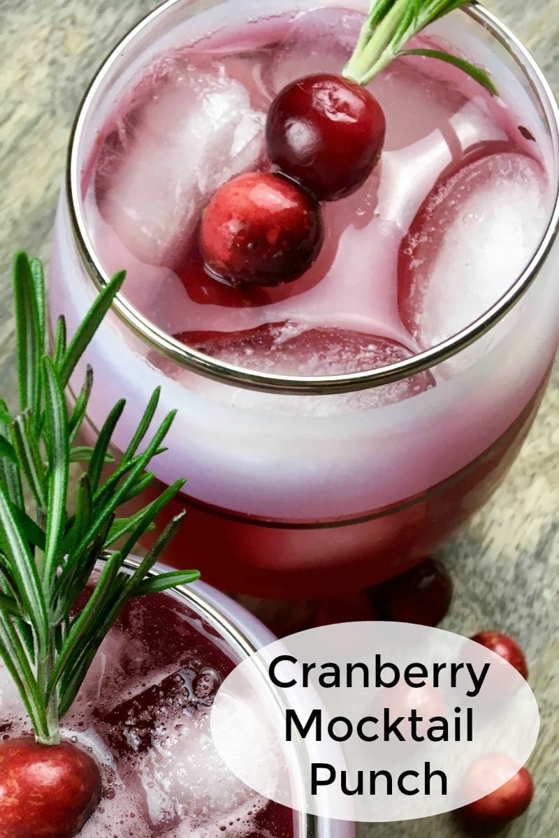 Cranberry Mocktail Punch Recipe #Mocktail #punch