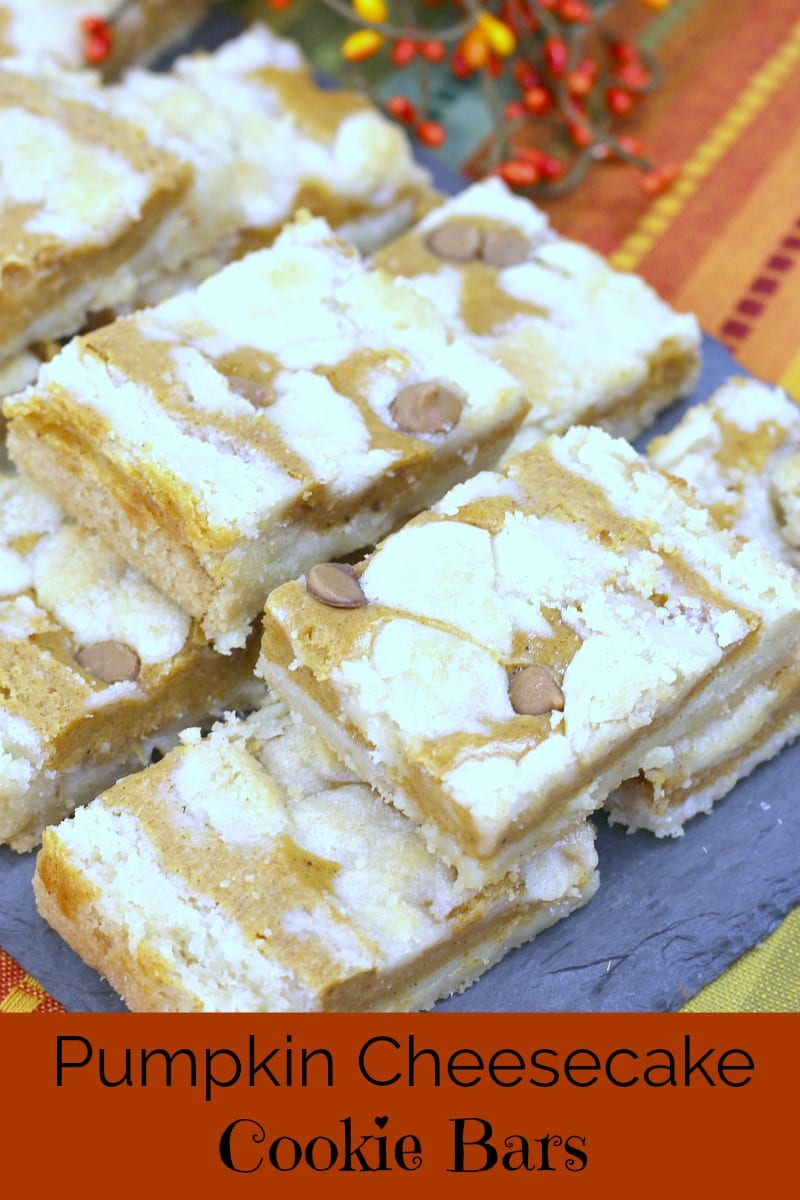 Pumpkin Cheesecake Cookie Bars Recipe #PumpkinSpice #Pumpkin #FallDessert #PumpkinCheesecake #CookieBars #PumpkinCookieBars #PumpkinCookies